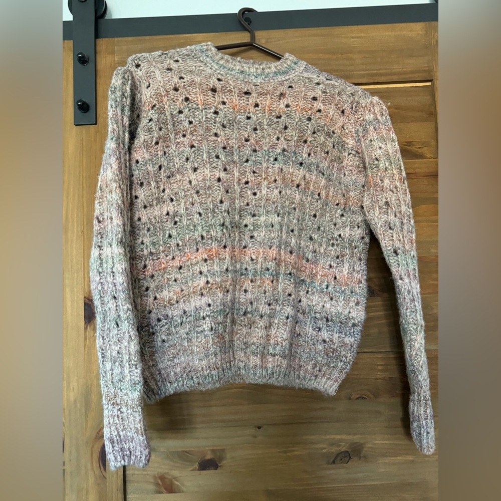 Women's Multicolor Crewneck Sweater - Soft Knit